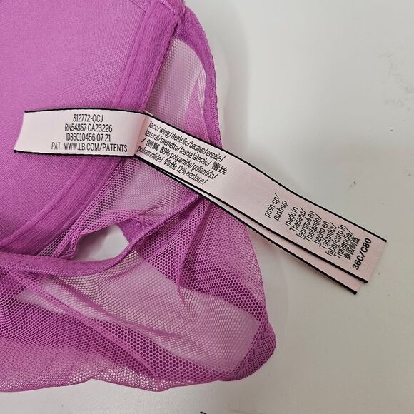 Victoria's Secret Lace Push Up Bra, Front Clasp, Size 36C - Picture 6 of 6